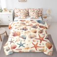 thumbnail image 1 of Summer Beach Bed In A Bag 7-Piece Cute Starfish Queen Size Comforter Set,Tropical Hawaii Bed In A Bag Seashell Conch Sheet Set With Comforter Kids Boys Girls Room Decor,Cozy Soft For All Season, 1 of 1
