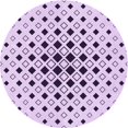 thumbnail image 1 of Ahgly Company Tapis d'Intérieur Ronds Lavables à la Machine, Style Transitionnel, Fleur Violette Violette, Tapis de Zone, 7 Pieds Rond, 1 of 7