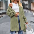 thumbnail image 2 of CEHVOM Femmes Décontracté Tricots Chandail à Manches Longues Manteau Couleur Cardigan pour Femmes Liquidation, 2 of 6
