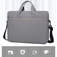 thumbnail image 4 of Laptop Bag 15-16 Inch, ZZkhGO Lightweight Waterproof Laptop Tote for Business Travel, Polyester Casual Shoulder Bag with Shockproof Padding for Tablet Computer Office Commute, Gray, 4 of 7