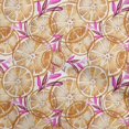 thumbnail image 1 of oneOone Polyester Spandex Orange & Pink Fabric Leaves & Lemon Craft Projects Decor Fabric Printed By The Yard 56 Inch Wide, 1 of 5