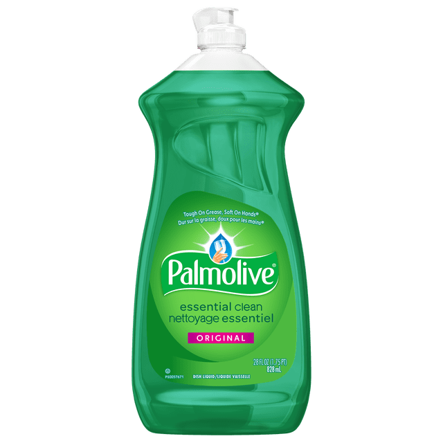 Palmolive Essential Clean Liquid Dish Soap, 4X Grease & Stain Fighting, Original Scent, 828 mL