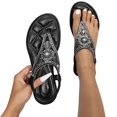 thumbnail image 3 of Kcodviy Bohemian Sandals Beach Sandals Tie Up Sandals for Women Flip Flops Thong Sandals Womens Tan Sandals for Women Rhinestone Slingback Rope Sandals for Women Flat Sandals, 3 of 6