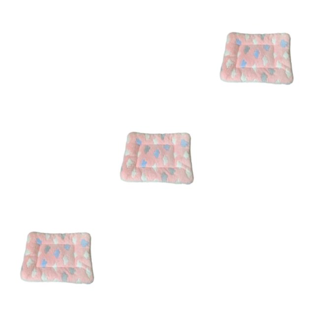 Wweixi Polyester Soft And Breathable Cartoon Sleeping Mat For Dogs And Cats Gift Cartoon Dog Sleeping Mat Pink cloud 30*40cm 3Set