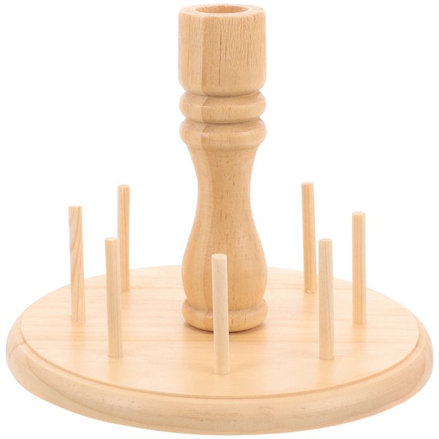 KAKOWELY Porte-Bobine Porte-Bobine en Bois Support de Fil Support de Fil en Bois Étagère à Fil de Table Organisateur de Fil à Broder6.3"X4.92"X4.92 Pouces