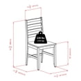 thumbnail image 4 of Winsome Kingsgate 3-Piece Dinning Table with 2 Hamilton Ladder Back Chairs - 94363, 4 of 8