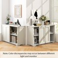 thumbnail image 2 of Costway Stackable Buffet Sideboard Set of 2 with Sliding Doors & Adjustable Shelf Antique White, 2 of 9