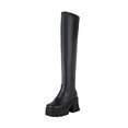 thumbnail image 2 of Autumn And Winter High Heel High Square Toe Boots Thick Heel Over The Knee Boots, 2 of 9