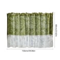 thumbnail image 4 of Sentmoon Kitchen Curtains Curtains for Living Room Floral Print Cafes Curtains Lace Edge Tiered Window Valance Shade Curtains for Kitchen and Bathroom Cafes, 4 of 7