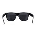 thumbnail image 2 of Polarized Mens Classic Sport Flat Top Horn Rim Large Sunglasses Shiny Black, 2 of 4
