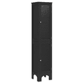 thumbnail image 1 of HOMCOM Tall Bathroom Cabinet with Shelves and Doors, Black, 1 of 10