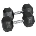 thumbnail image 1 of HolaHatha Iron Hexagonal Cast Home Exercise Dumbbell Free Weight, 40 Pounds, 1 of 11