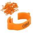 thumbnail image 1 of Chicken Foot Rings, Retractable Six Card Slots 10pcs/set Poultry Leg Bands Safe And Non-  For Poultry For Outdoors For Daily For Home Orange, 1 of 8