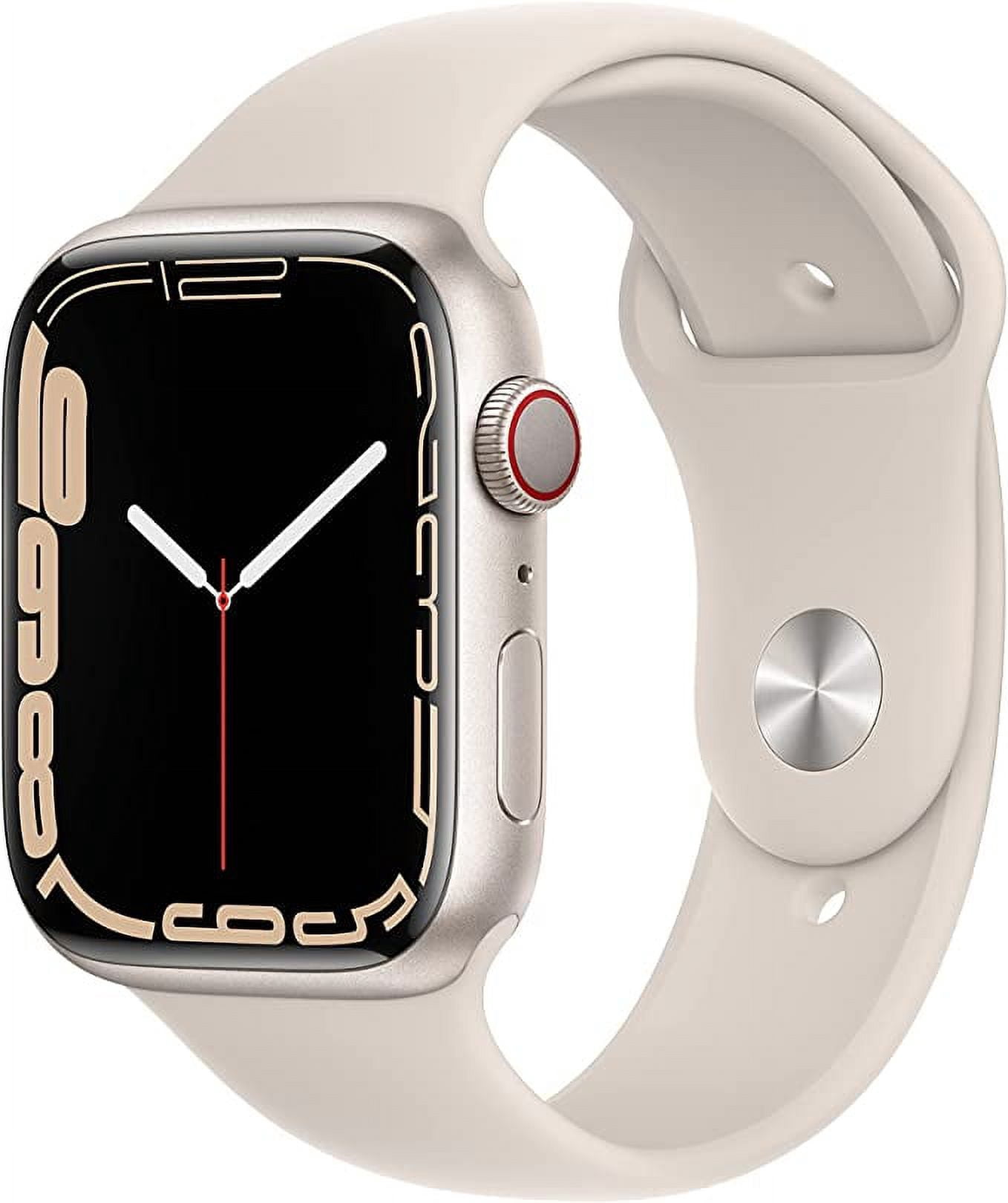 Refurbished Apple Watch Series 7 45MM Starlight - Aluminum Case - Starlight Sport Band (Refurbished Grade B)