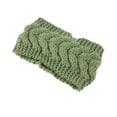 thumbnail image 1 of Bandeau d'Hiver pour Femmes Élasticité Tête Chaude Laine polyester avec Torsade Cache-Oreilles Style Simple Accessoires pour Cheveux pour Femmes Cornichons Vert, 1 of 6