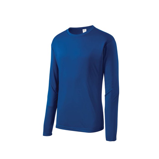 Gravity Threads Long-Sleeve Moisture-Wick Athletic Shirt - True Royal - 3XL