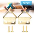 thumbnail image 3 of Picture Hangers, Picture Hanging Tool 50pcs Iron Photo Wall Hanging Hook Frame Hanger with Matching Screws for Painting Mirror Photo Frame, 3 of 7