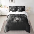 thumbnail image 2 of YST Ensemble Douillette Chat Drôle 7 Pcs, Cadeaux Chat Noir pour Enfants, Format Grand Lit, 2 of 5