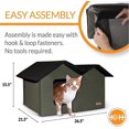 thumbnail image 4 of K&H Outdoor Kitty House Extra-Wide Olive Green, 4 of 6