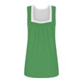 thumbnail image 5 of AherBiu Débardeurs Grande Taille pour Femmes Blouse d'Été Décontractée Ample Confortable Sans Manches à Encolure Carrée Froncée, 5 of 5