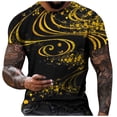 thumbnail image 1 of RKSTN Chemises pour Hommes Manches Courtes Décontractées Mode Col Rond Chandail à Enfiler T-Shirt Imprimé Hauts à Manches Courtes Chemises Hawaïennes pour Hommes, 1 of 4