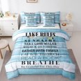 thumbnail image 1 of YST Lake Rules Comforter Set, 7-Piece, Modern, Black Sketches, Queen Size, 1 of 5