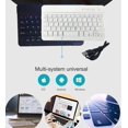 thumbnail image 3 of Electronic Slim Portable Mini Wireless Bluetooth Keyboard for Tablet Laptop Smartphone iPad 9.7/10.1 inch white, 3 of 8