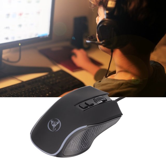 RGB Souris, 3600dpi Souris Mécanique Réglable RGB Ergonomique pour OS X pour Linux pour Noir, Blanc