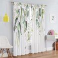 thumbnail image 2 of Innerwin Rideaux Protection UV Draperies Isolées Thermiquement Occultantes Imprimé Floral Rideau de Fenêtre Écoénergétique Imperméable Poche pour Tringle Panneau Moderne Vert Pâle 260x210cm/102.36x82.68 Pouces LxH, 2 of 6
