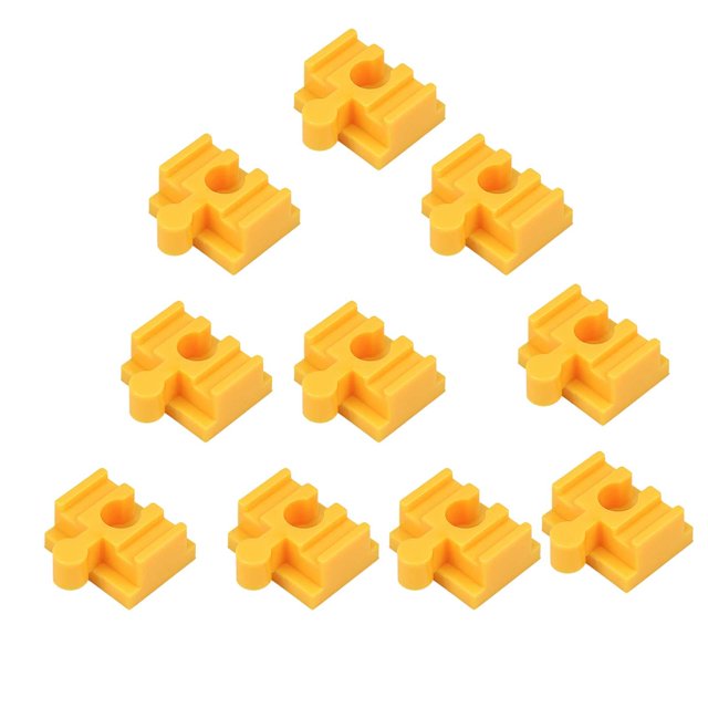 Shengyu 10Pcs Wood Train Track Adapter for Set Toy Kits Building Stem Building Games Yellow