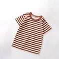 thumbnail image 2 of WRKEKC T-Shirts pour Garçons, Hauts d'Été pour Garçons, T-Shirts de Sport à Manches Courtes Décontractés d'Été pour Enfants à Col Rond à Rayures Imprimées, 2 of 5