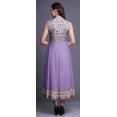 thumbnail image 4 of Bimba Robe Anarkali Florale Light Purple2 pour Femmes, Kurti Imprimée Ethnique Indienne, Longue Kurta, Robe de Soirée, Grande, 4 of 6