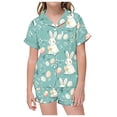 thumbnail image 1 of MIASHUI Ensemble de Pyjama 2 Pcs Unisexe Garçons Filles Imprimé Vêtements de Nuit, Bleu Clair, 6-7 Ans, 1 of 4
