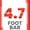 Rouge - 4.7 pieds, variante sur Synergee Barre Olympique de 1 Pouces Standard pour Haltérophilie. Barre de 7 Pieds Pesant 8,5 Kg/18,7 Lb. Compatible avec les Plaques à Ouverture de 1 Po.