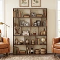 thumbnail image 4 of Costway 1 PCS 5-Tier Bookshelf with Open Back, Display Storage Shelf with Anti-Tipping Kits for Home Industrial Brown, 4 of 10
