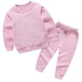 thumbnail image 1 of MeetoTime Ensemble 2 Pcs pour Filles et Garçons, Chandail Molletonné de Base à Enfiler et Pantalon de Jogging, Ensemble en Coton pour Tout-Petits, 1 of 4