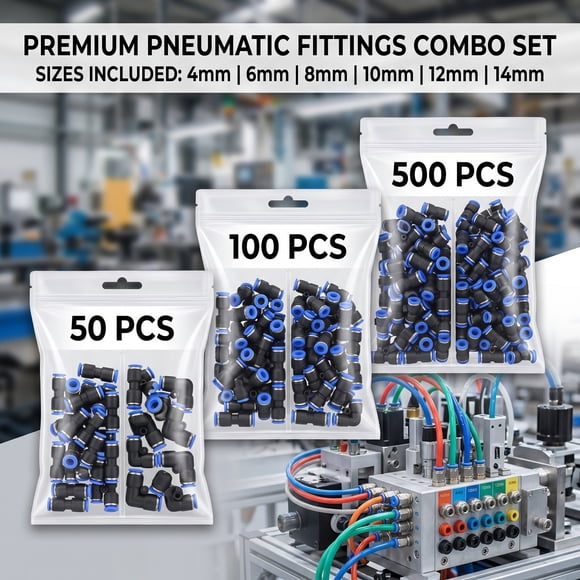 50/100/500 pieces pneumatic straight quick coupler, PU air hose connector