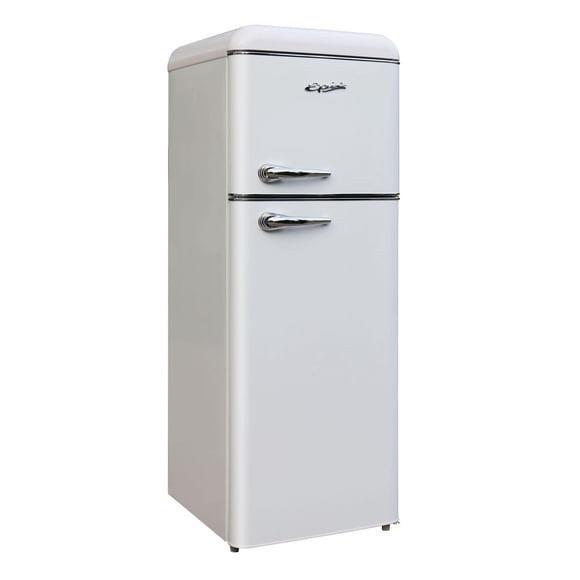 Epic 7.5 cu.ft. White Retro Top Mount Refrigerator