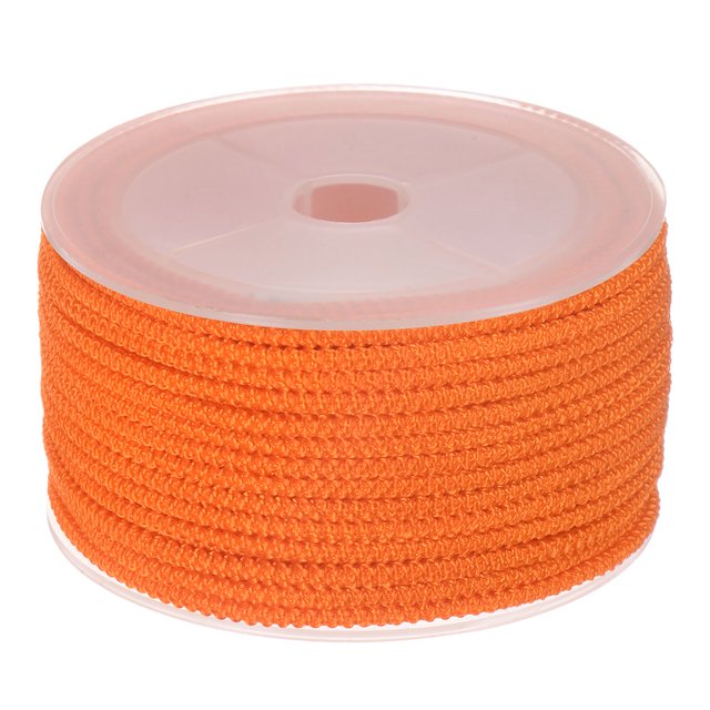 Unique Bargains Nylon Beading Thread Cord 2mm Extra Strong Braided Nylon String for Necklace Crafting 15M/49 Feet, Orange