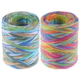 thumbnail image 1 of Ruban Raphia pour Projets de Bricolage et Emballage Cadeau Couleurs Assorties Léger et Durable 2 Rouleaux, 1 of 7