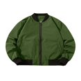 thumbnail image 3 of Veste Bomber pour Hommes Patchwork Manteaux Automne Hiver, 3 of 5
