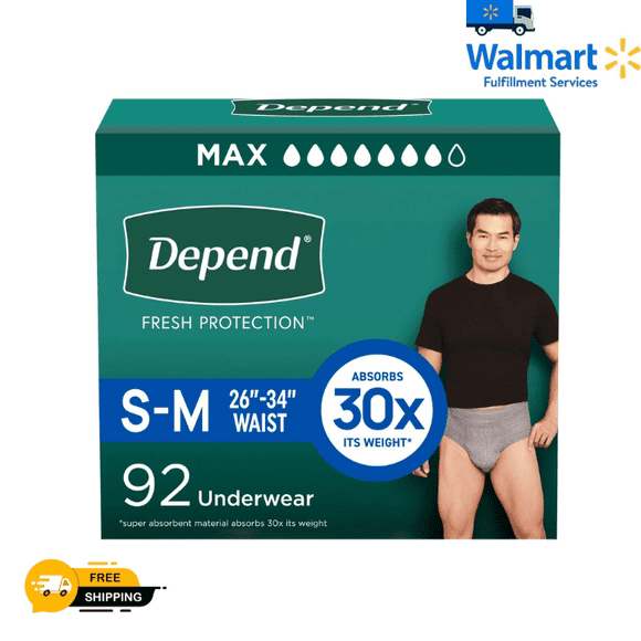 Depend® pour Hommes, Absorption Maximale, Petit/moyen, 92 Unités
