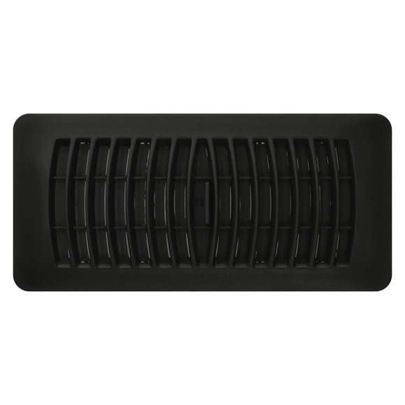 Imperial 4" x 10" Black Plastic Floor Register, Louvered, 1-pk