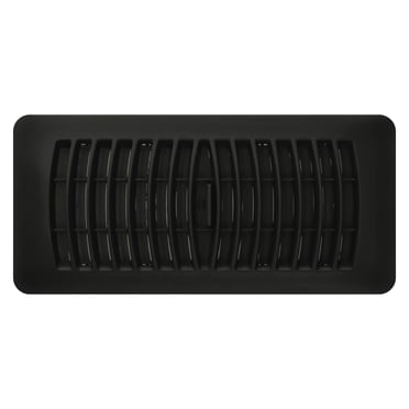Imperial 4 po x 10 po Registre de plancher en plastique, noir