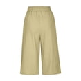 thumbnail image 3 of Timegard Womens Capri Pants Straight Leg Elastic High Waist Drawstring Casual Crop Pants with Pockets, 3 of 5