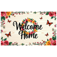 thumbnail image 1 of Welcome Home Banner Floral Butterfly Decor Wall Background for Party Wedding Garden Backdrop Photo Prop Event Decorations Vibrant Flower Display, 1 of 4