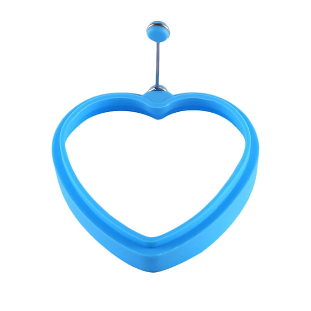 Agiferg Silicone Heart-shaped Rings Pancake Mold With Handles Nonstick Frying