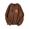 thumbnail image 1 of Womens Pullover Sweatshirts Halloween Skeleton Heart Pumpkin Print Oversized Pullover Tops, 1 of 5