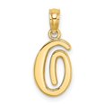 thumbnail image 1 of Diamond2Deal 14K Pendentif Initial Lettre O Script Or Jaune pour Femmes (L - 0.62 Pouces, L - 0.34 Pouces), 1 of 6