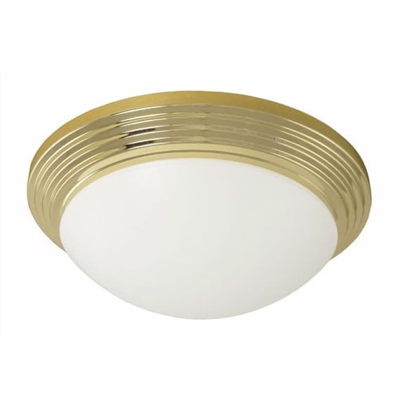 Good Earth Lighting Adiamo 14-inch Direct Wire Flush Mount Light, Brass